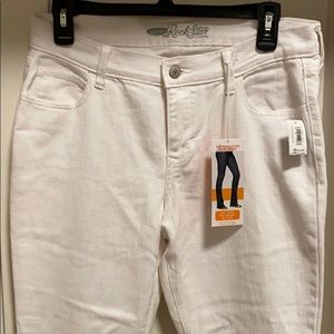 Old Navy Womens White Rockstar Demi-boot